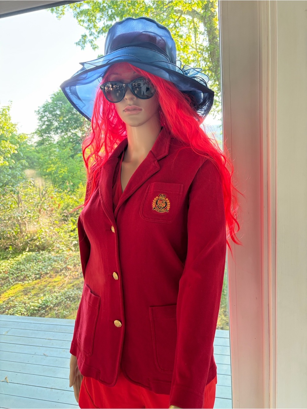 Lauren Ralph Lauren Red Blazer with Gold Buttons